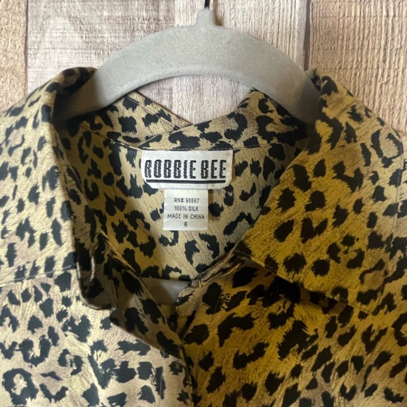 Vintage Robbie Bee Cheetah Print Silk Maxi Dress - Picture 9 of 9